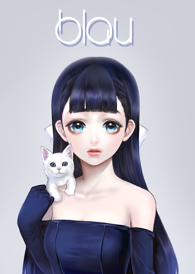 头像原画二次元头像女头像cg头像绘画教程正面猫