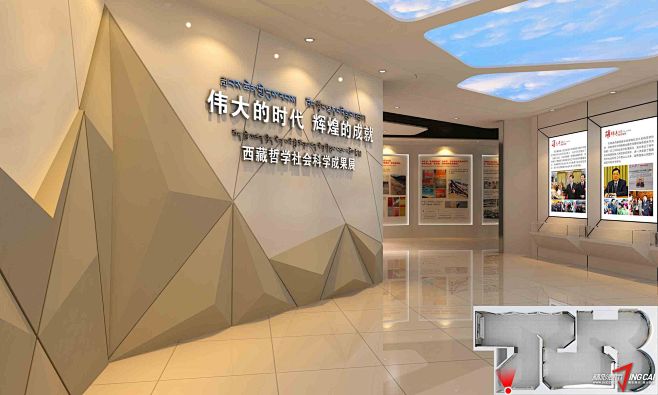 展厅设计效果图企业文化墙展馆设计欣赏办公室文化墙3d效果图平面图