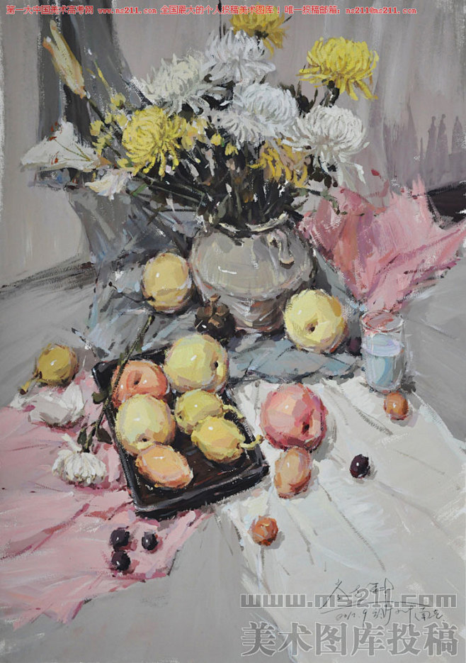 广州美术学院油画系岑志科水粉静物美术高考投稿作品2013041206