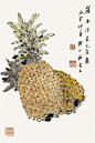 菠萝素描画