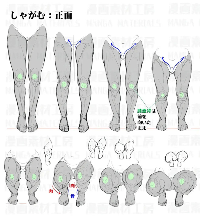 素材腿部动态姿势参考你学废了嘛