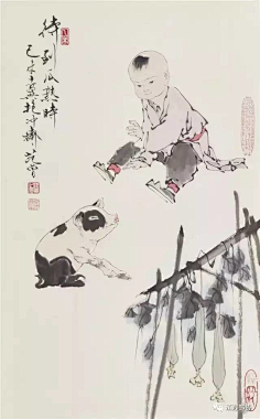 warting.com范曾高清国画作品欣赏4提灯