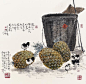 菠萝素描画
