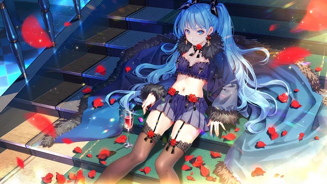 初音未来二次元动漫美少女萌妹子虚拟歌姬横屏壁纸