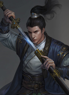 原画人物男中国韩国风