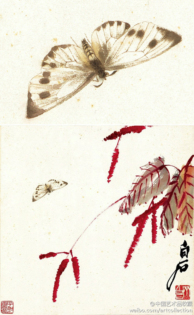 草虫画齐白石工笔草虫草虫齐白石昆虫高清图齐白石花卉齐白石草虫画册