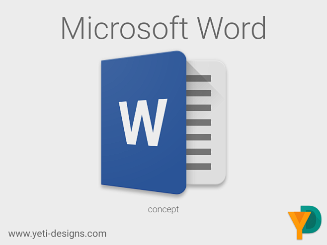 microsoftword扁平化风格的图标设计ui设计网uishejicom