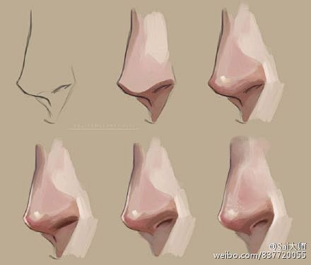 绘画学习理解鼻子的结构是画好鼻子的关键关于鼻子的画法与上色做了个