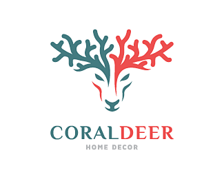 珊瑚鹿麋鹿鹿角珊瑚鹿茸艺术延伸商标设计图标图形标素材奥美linda