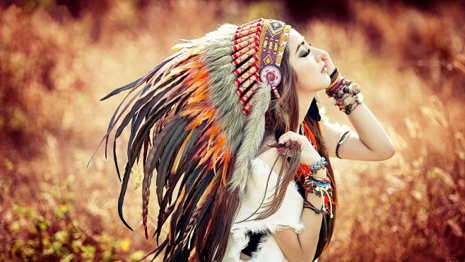 brunettes headdresses headdresses headdresses印第安人 尤物 头饰