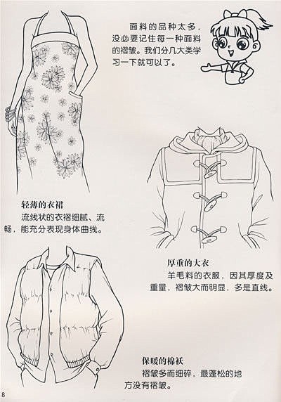 不同衣服褶皱的画法1