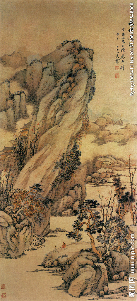 山水画中国风中国水墨画水墨画古画古代山水画中国元素画国画文化艺术