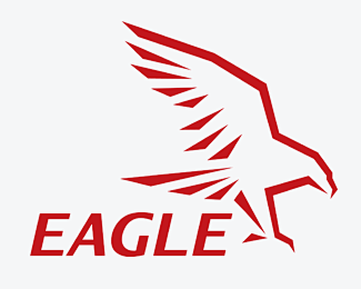 eagle红鹰商标红鹰logo老鹰翅膀猎鹰飞翔红色