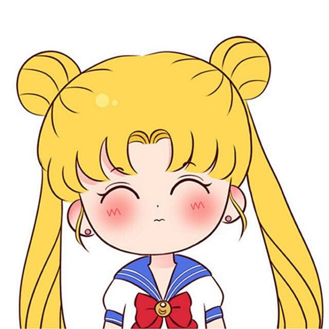 动漫少女可爱q版呆萌美少女战士月野兔萝莉金发
