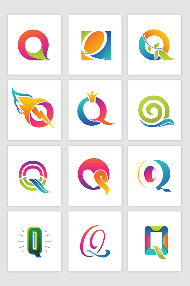 q字母标志logo矢量设计图形