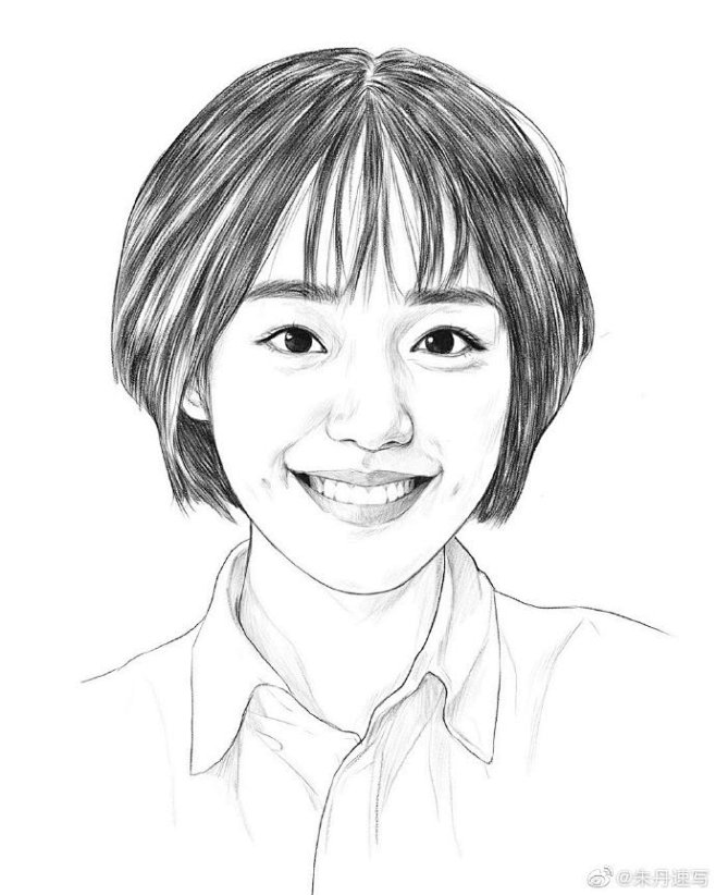 女孩手绘头像78速写头像参照人物线稿作品出自ins作者fasyari