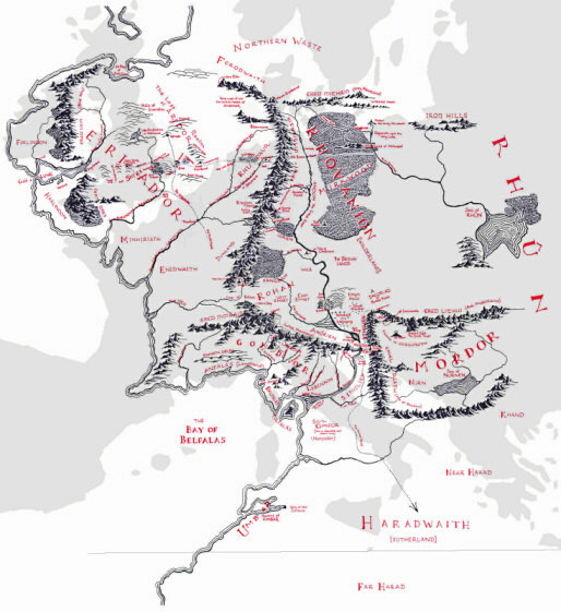 精品史上最全的魔戒地图集一百多张指环王吧百度贴吧
