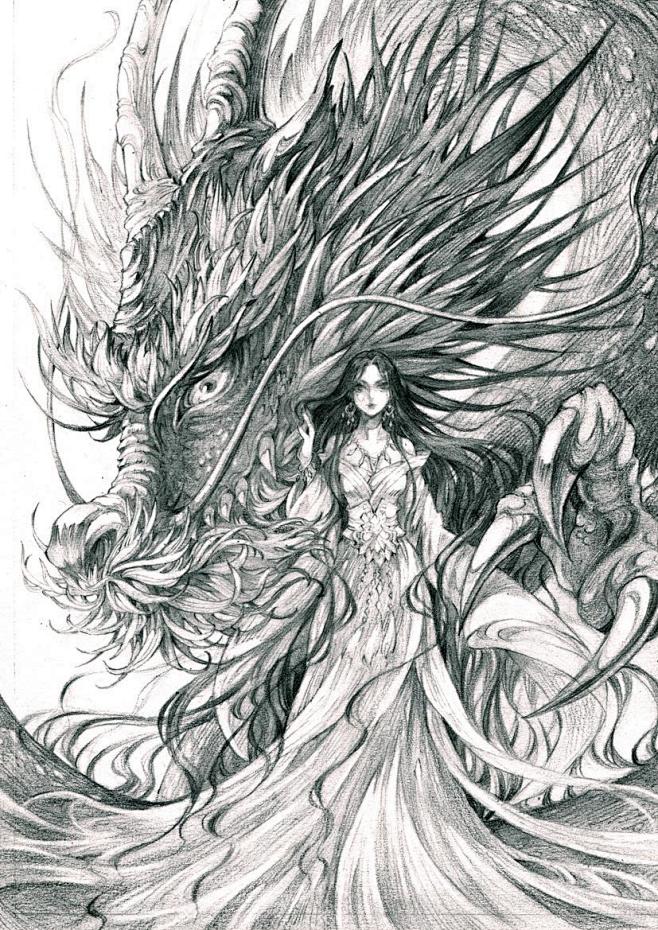 千魔女苍琼线稿古戈力