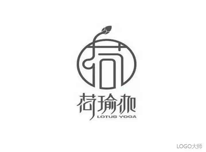 瑜伽馆logo荷瑜伽