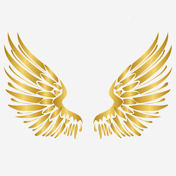 矢量金色翅膀