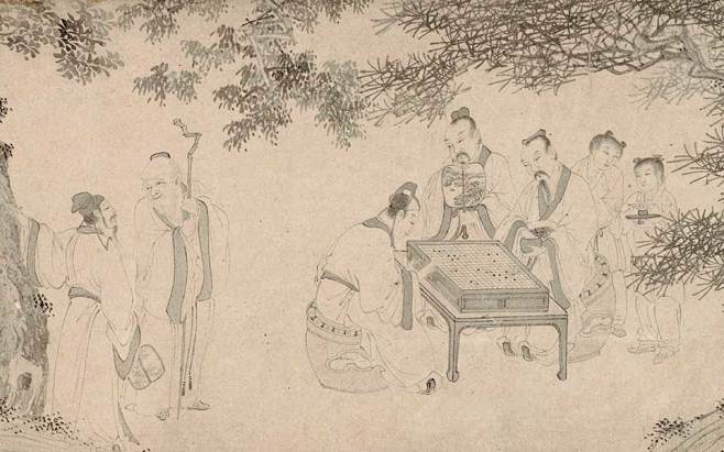 园林雅集图尤求明代