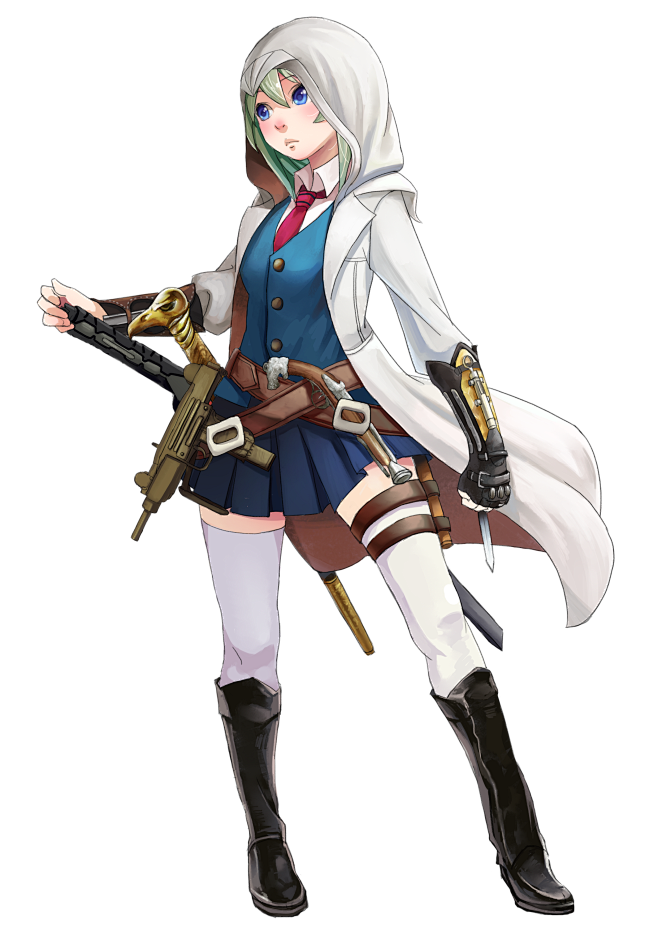 女刺客正面上色