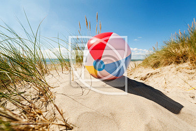 beach ball in sand dune