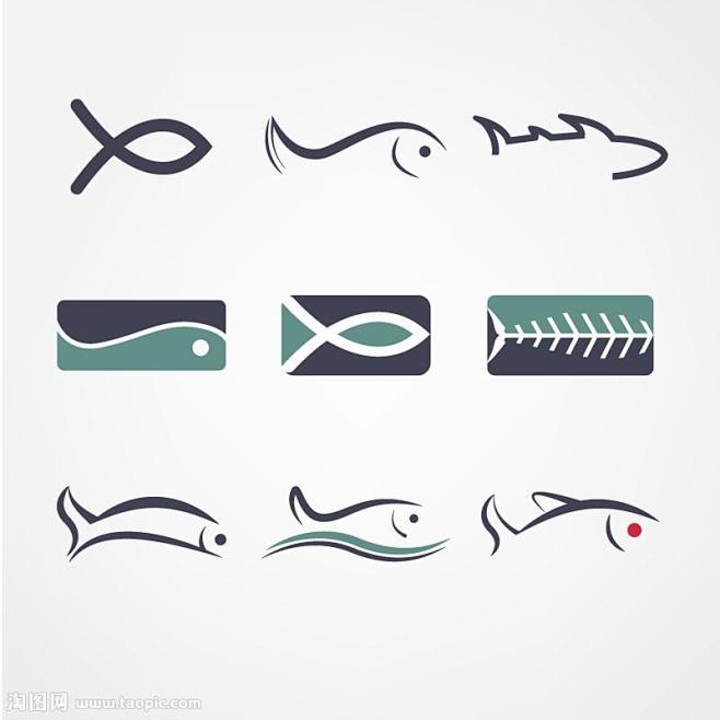 创意抽象鱼图案