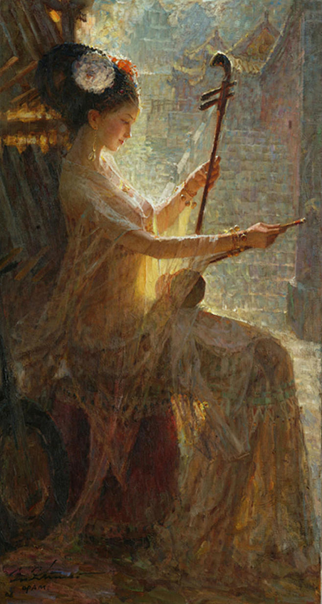 霓裳羽衣舞涂志伟油画作品