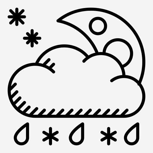 风雨交加的夜晚天气图标88icon