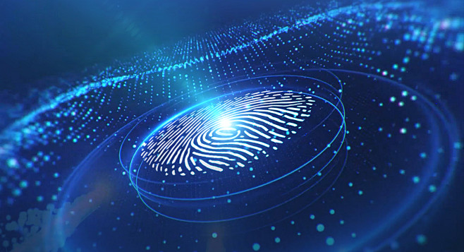 科技指纹识别科技感背景