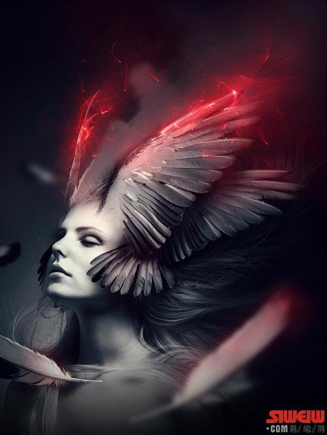 金发飘逸的国外美女艺术特效高清图片素材高清图片人物