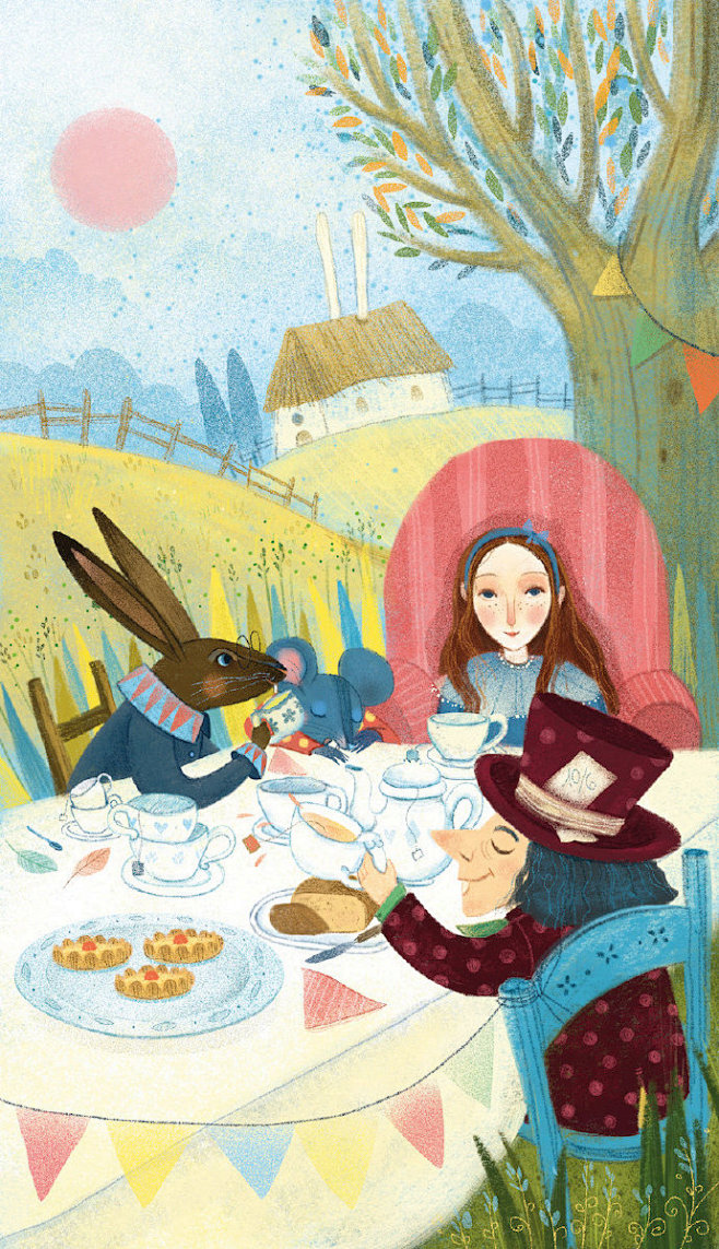 绘本爱丽丝奇境漫游内页插画丨worksbysaraugolotti67676767