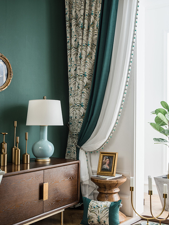 窗帘布2019新款窗帘遮光卧室窗帘美式轻奢客厅窗帘成品高档大气淘宝网