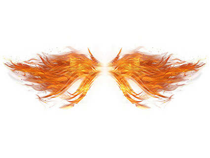 火焰燃烧炫酷火焰翅膀天使翅膀png素材