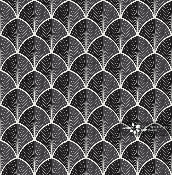 artdeco风格几何形状四方连续纹样矢量纹理正版图片素材