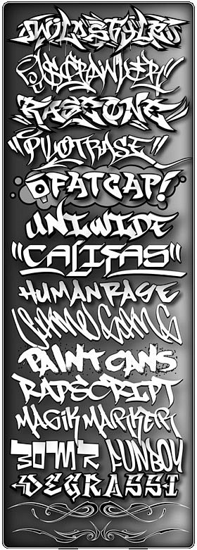 35款街头涂鸦字体jpg