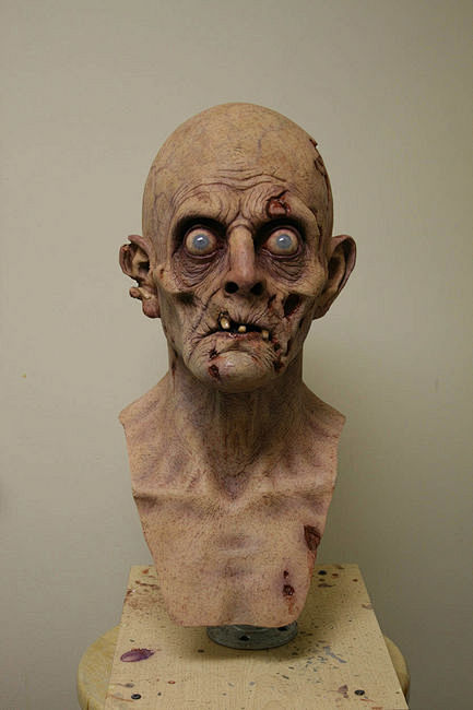 谢尔雕塑工作室怪物面具影视道具级收藏品白眼僵尸淘宝网