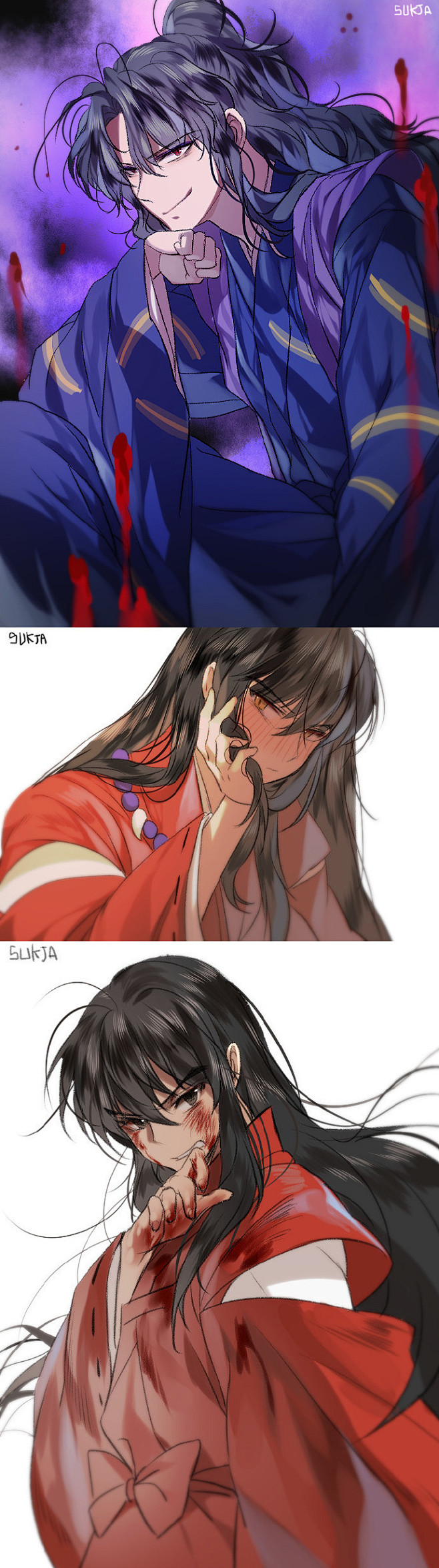 杀生丸犬夜叉画师sukja的犬夜叉系列图这个画风给跪了id1576391446