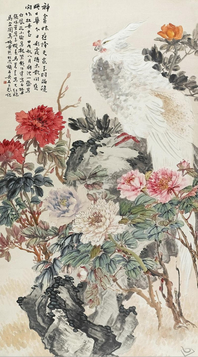 沈一斋工笔花鸟作品