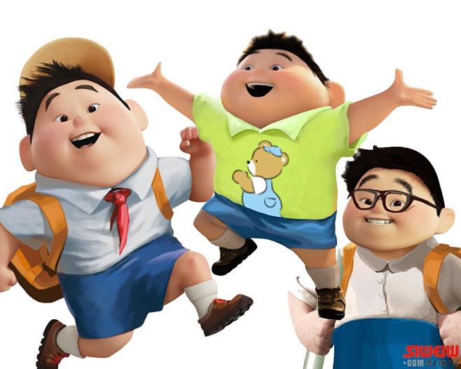 校讯通卡通胖小子psd插画|动漫插画|人物插画|思维网素材