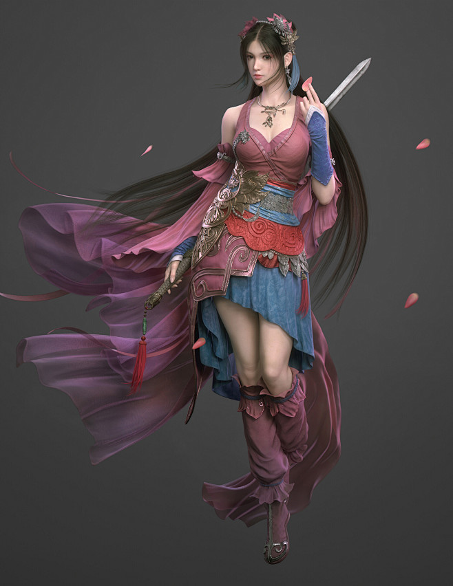 人物大图@本抠图仔不配有昵称(53)女原画(国风)消失的雪流星同采自dw