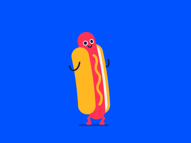 after effects happy hawtdawg hotdog dance loop gif animation