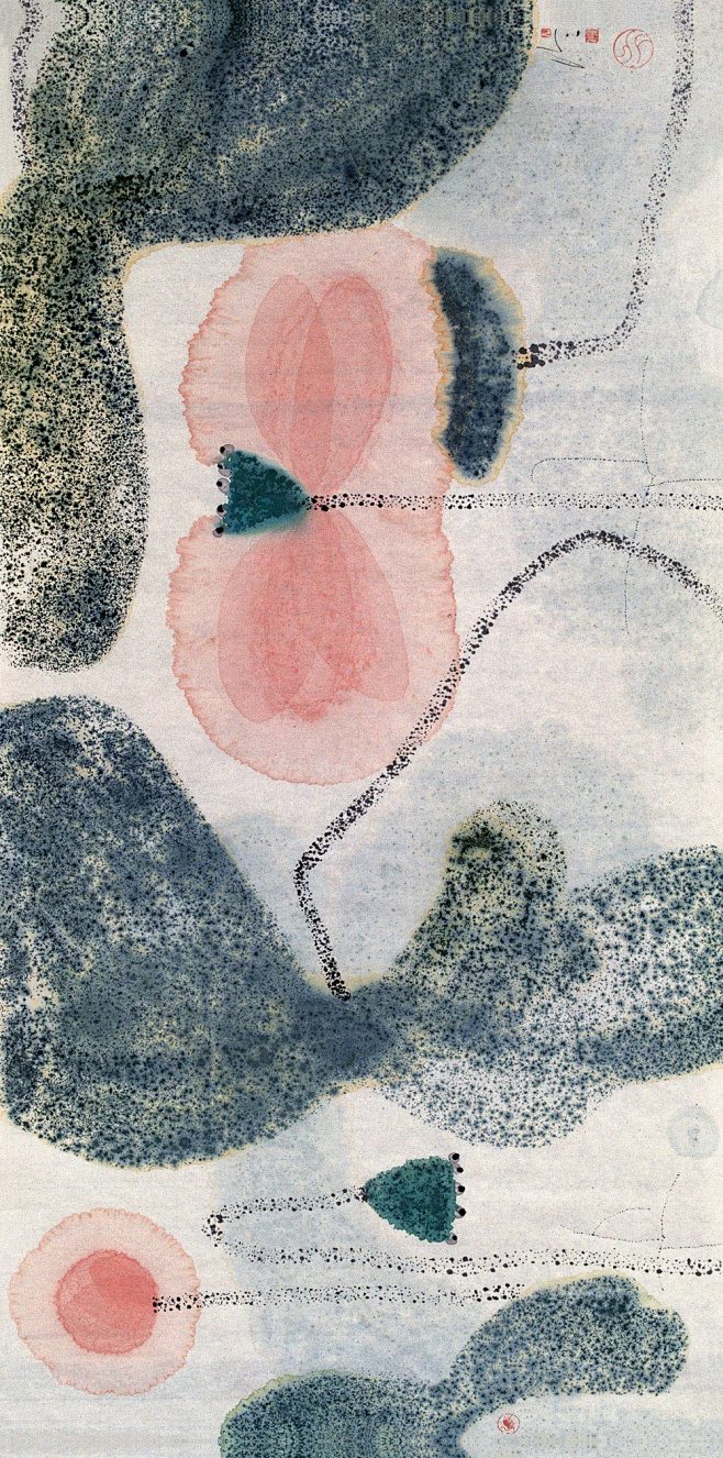 陈家泠 荷塘清趣 镜心