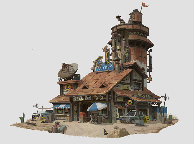 废土单体qianxingzhong第一次画废土总算把材质画出来了第三张