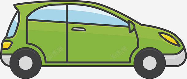 卡通城市电动汽车插图矢量图高清素材低碳充电桩卡通小汽车新能源汽车