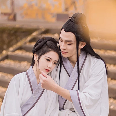 情侣真人古风头像