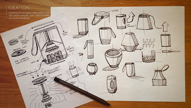 简约灯具太阳能环保工业设计产品设计普象网