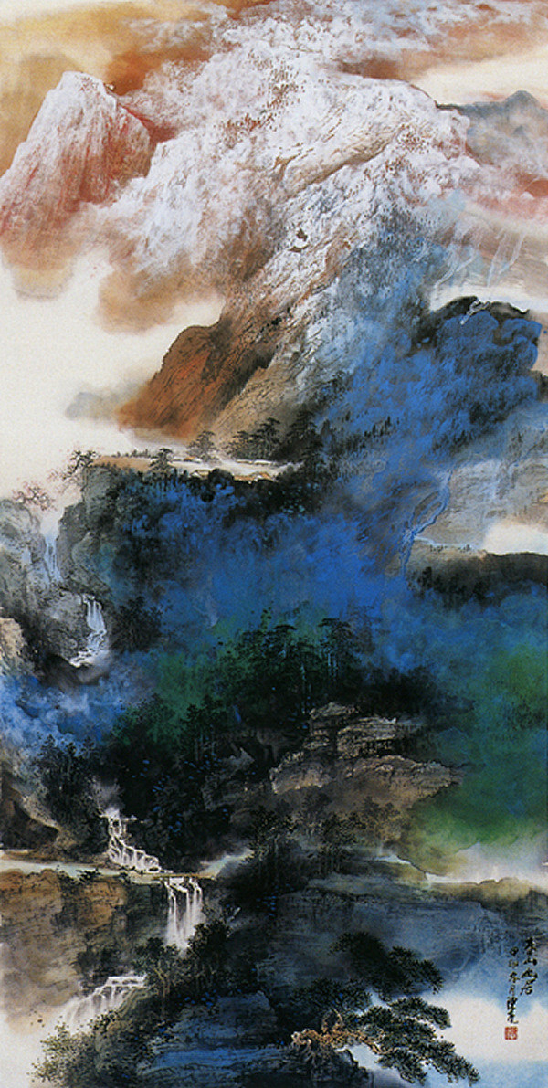 国画陈亮青山如染