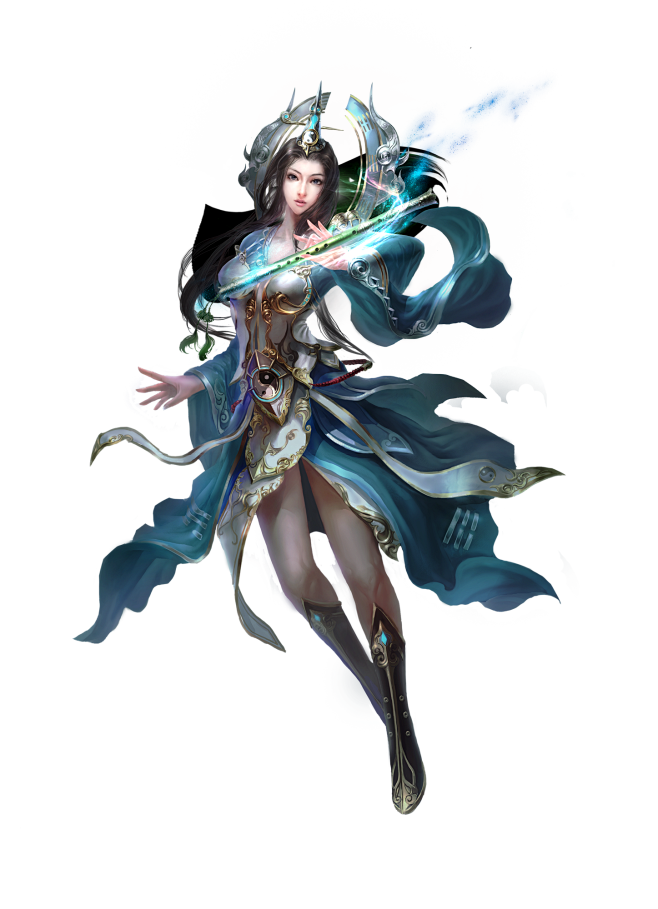 11:02:03仙侠武侠原画角色素材 (80)游戏人物-女同志不是魔法师的工具